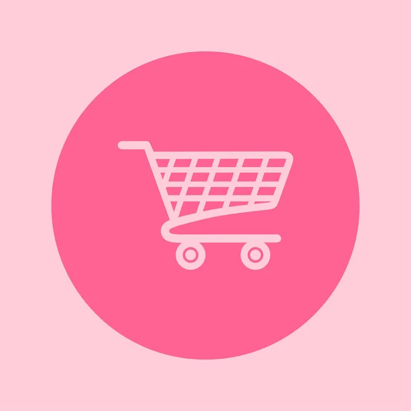 Icono Plano Carta Compras Añadir Producto Carrito — Vector de stock