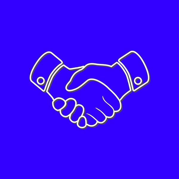 Handshake Sign Icon Successful Business Symbol Flat Design Style — Stock Vector