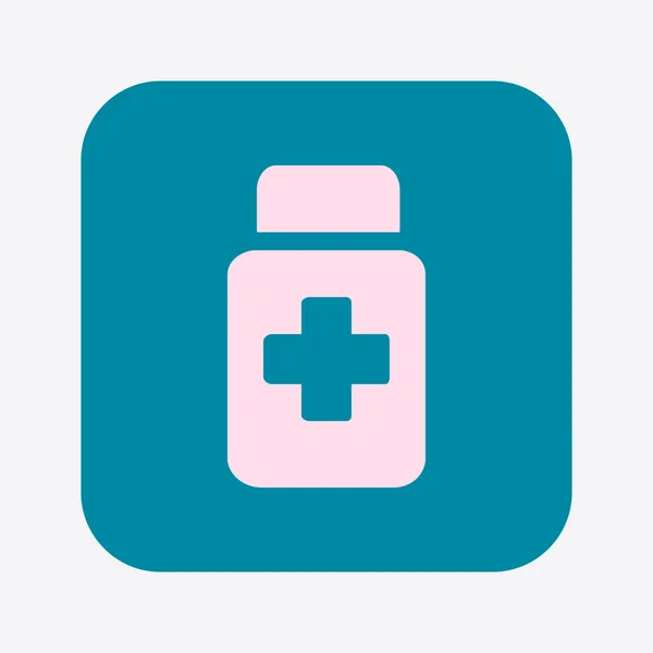 Drugs Sign Icon Pack Pills Flat Design Style — Stock Vector