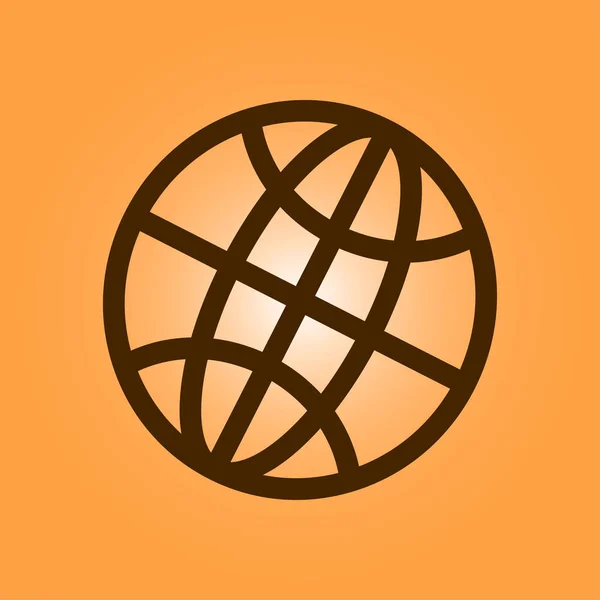 Globe Icon Flat Design Style Earth Vector Icons — Stock Vector