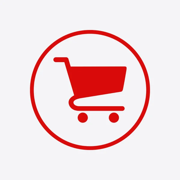 Icono Plano Carta Compras Icono Color Abstracto — Vector de stock