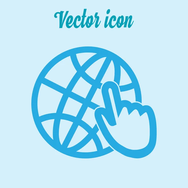 Globus Ikone Flaches Design Stil Erde Vektor Symbole — Stockvektor