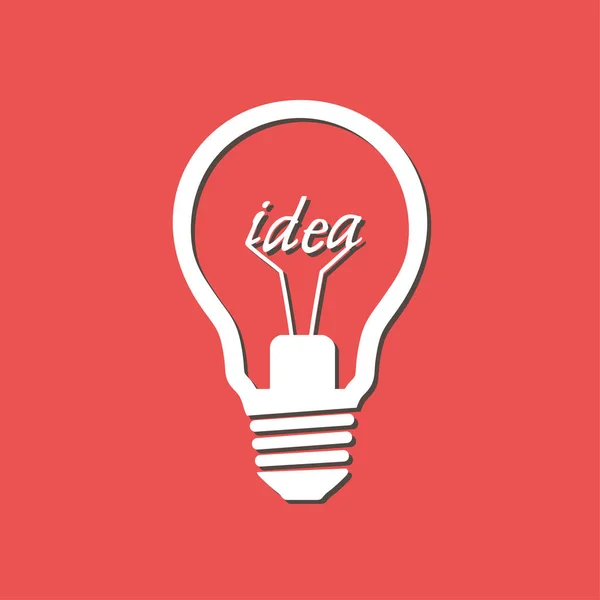 Světlo Lampy Ikona Podepsat Myšlenka Symbol Plochý Design Styl — Stockový vektor