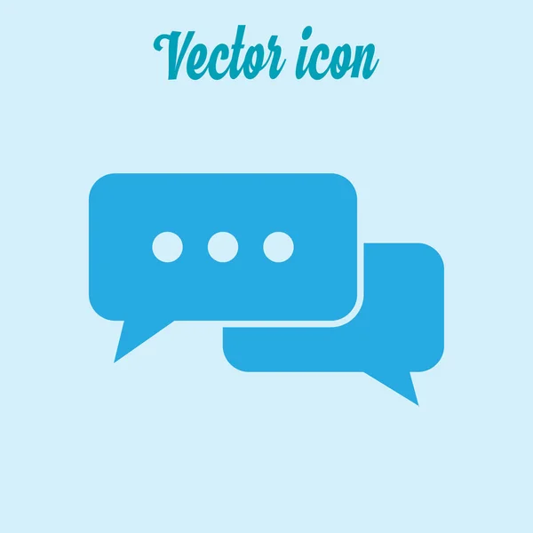 Icon Der Dialogvektorabbildung Flacher Designstil — Stockvektor