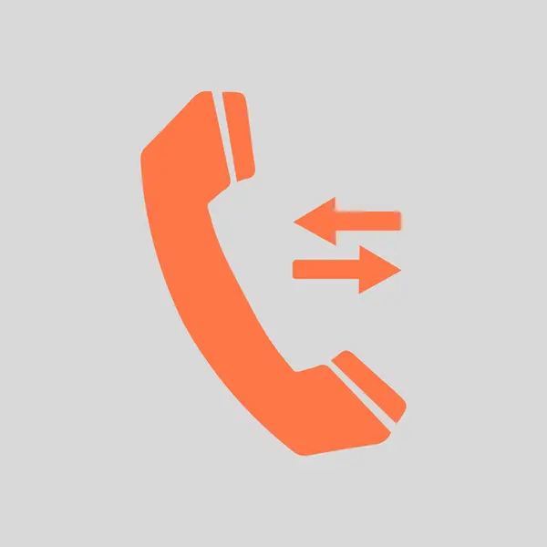 Telefoonpictogram Platte Ontwerpstijl Feedback Symbool — Stockvector