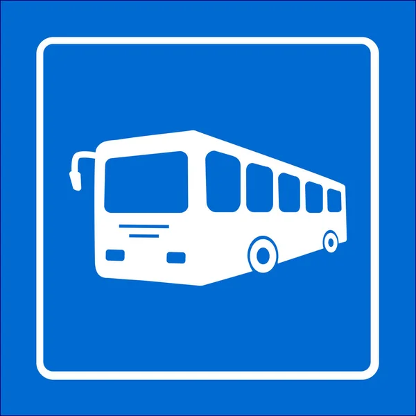 Autobus Ikona Podepsat Symbol Veřejné Dopravy Plochý Design Styl — Stockový vektor