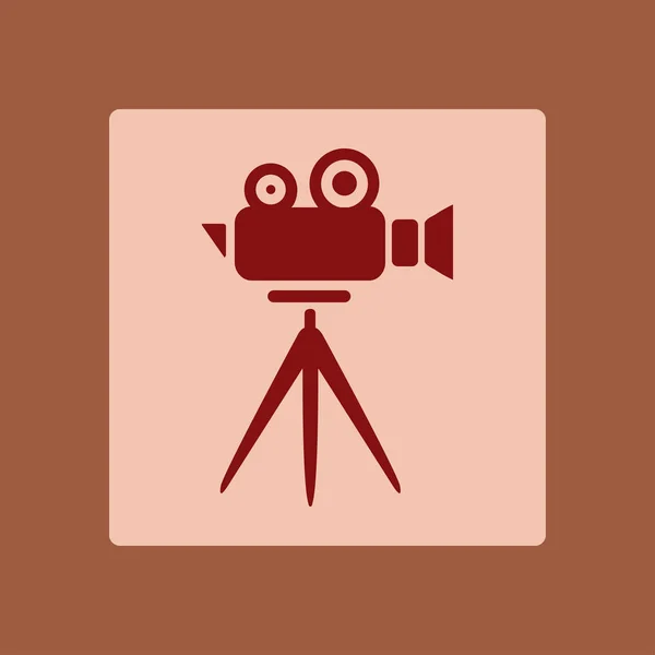 Cinema Camera Icon Flat Design Style Vector — Stock Vector