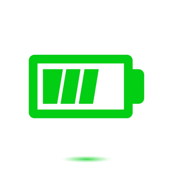 Vecteur Icône Charge Batterie Style Design Plat — Image vectorielle
