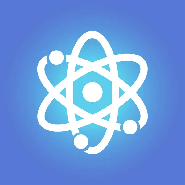 Символ Атома Піктограма Частини Атома Стиль Плоского Дизайну — стоковий вектор
