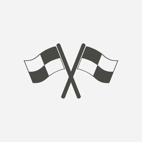 Flaga Ikona Symbol Pozycji Znacznika Checkered Flag Zarejestruj Płaska Konstrukcja — Wektor stockowy