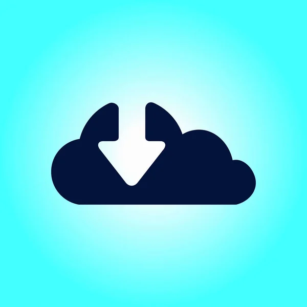 Herunterladen Vom Cloud Symbol Upload Taste Lastsymbol — Stockvektor