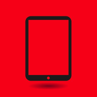 Modern dijital tablet Pc simgesi. Düz tasarım simgesi. 