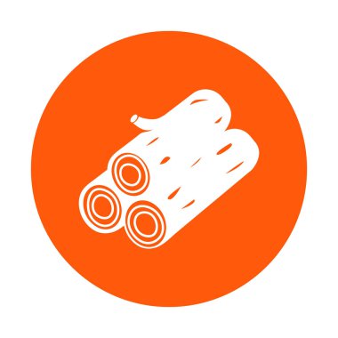 Ahşap simgesi. Tüm oduncu. Yenilenebilir kaynak simgesi.