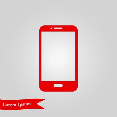 Smartphone simge vektör Illustration. Düz tasarım stili. 