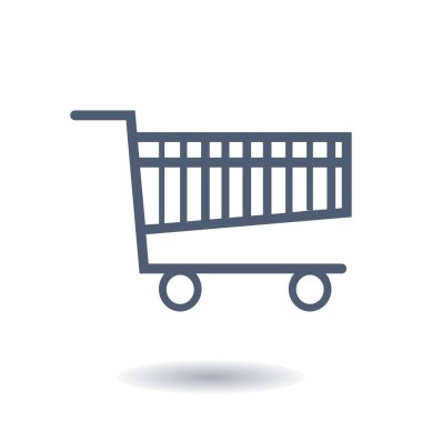 Grafik alışveriş düz simgesi. Bir ürünü Sepete Ekle.