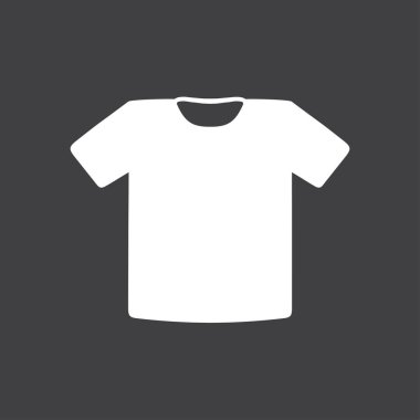 T-shirt işareti simgesi. Giysi sembolü. Düz tasarım stili.