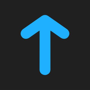 Ok simgesi. Kara navigasyonu için işaretçi yönünü.