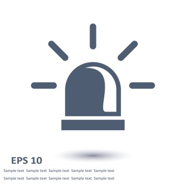 Polis tek simge. Alarm güç düğmesi. Polis seslenmek düğme.