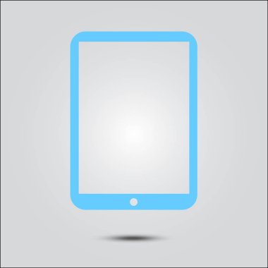 Modern dijital tablet Pc simgesi. Düz tasarım simgesi. 