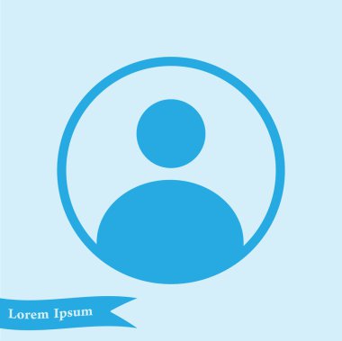 Bağlantı işareti. Kullanıcı işareti simgesi. Kişi sembolü. İnsan avatar. Düz stil. 