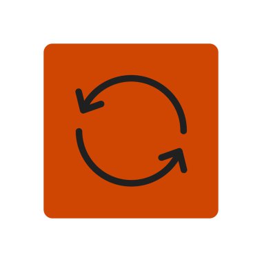 Dairesel ok işareti simge vektör. Düz tasarım stili.