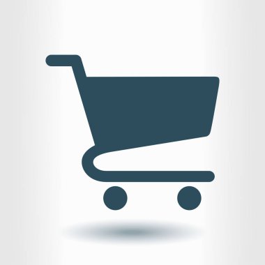 Grafik alışveriş düz simgesi. Bir ürünü Sepete Ekle.