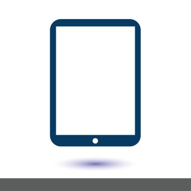 Modern dijital tablet Pc simgesi. Düz tasarım simgesi. 