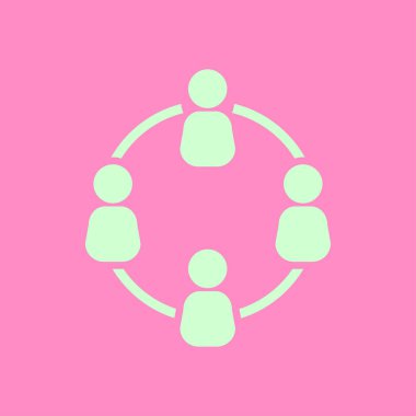 İletişim konsepti. Sosyal ağ tek simgesi. Küresel teknoloji İş dünyasındaki sosyal bağlantılar ağı.