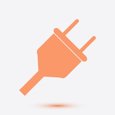 Vektör elektrik prizinden sembolü. Web düz simgesi.