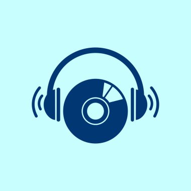 CD veya Dvd simgesini. Kompakt disk erkek. Düz tasarım stili.