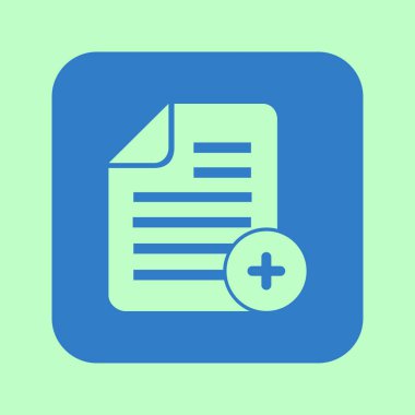 Ok simgesiyle belge. Kağıt ekleyin. Sayfa ekleme.