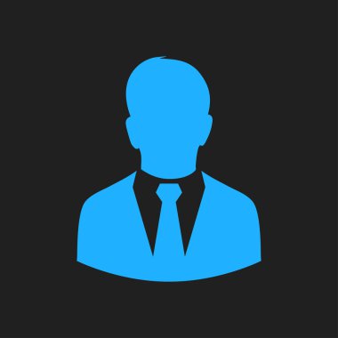 Kullanıcı simgesi bir iş takım elbiseli adam. Düz tasarım stili.