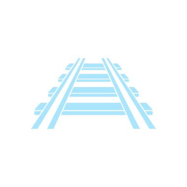 Demiryolu simgesi. İşareti tren. Parça yolu sembolü.  