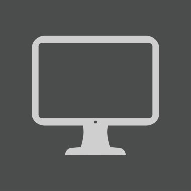 bilgisayar ekran işareti simgesi. Monitör simgesi. Düz tasarım stili.