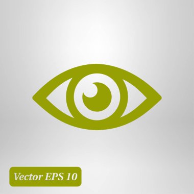 Göz simgesini. İzleme ve gözetim sistemi. Düz tasarım stili.
