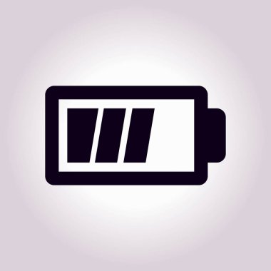 Batarya şarj edilmiş düz simge.