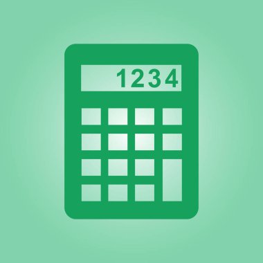 Hesap makinesi simge. Maliyet fiyatını hesaplamak. Düz tasarım stili. 