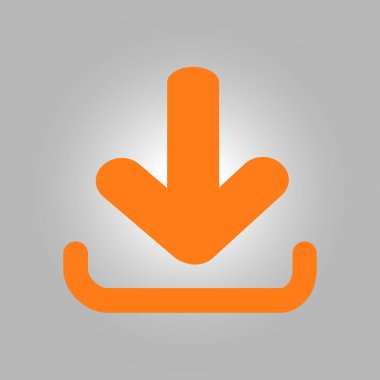 Simgesini indirin. Düğme yükleyin. Düz tasarım stili.