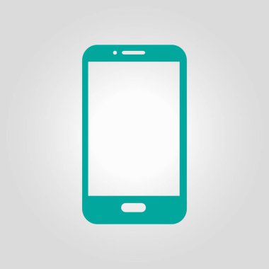 Smartphone simge vektör Illustration. Düz tasarım stili. 
