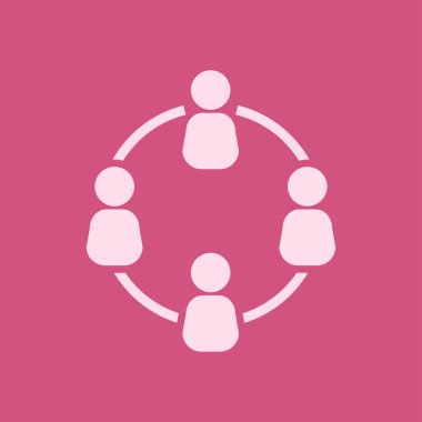 İletişim konsepti. Sosyal ağ tek simgesi. Küresel teknoloji İş dünyasındaki sosyal bağlantılar ağı.