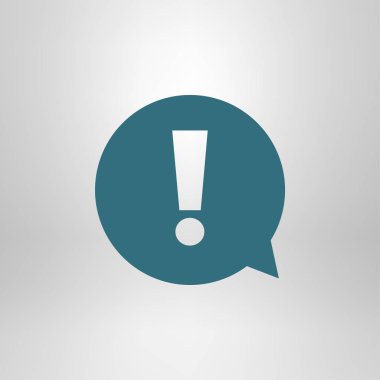 Dikkat sembolü. Düz tasarım tarzı. Vektör çizimi