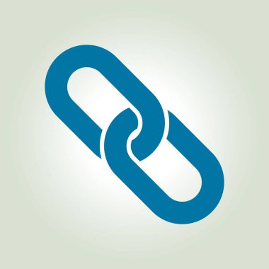 Bağlantı tek simge. Zincir bağlantı simgesi. Kaynağına bağlantı simgesi.