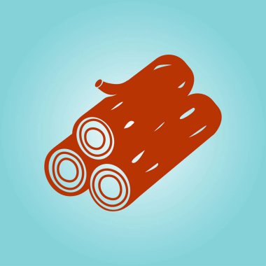 Ahşap simgesi. Tüm oduncu. Yenilenebilir kaynak simgesi.