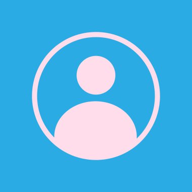 Bağlantı işareti. Kullanıcı işareti simgesi. Kişi sembolü. İnsan avatar. Düz stil. 