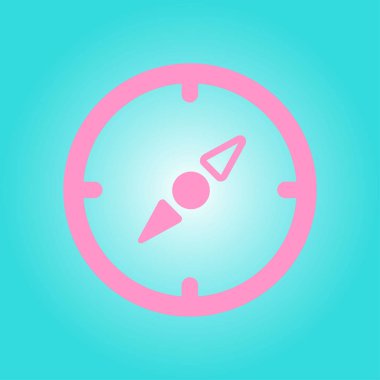 Vektör pusula simgesini. Yöreden yönde. Düz tasarım stili.