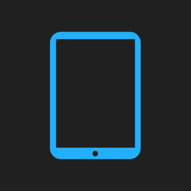 Modern dijital tablet Pc simgesi. Düz tasarım simgesi. 