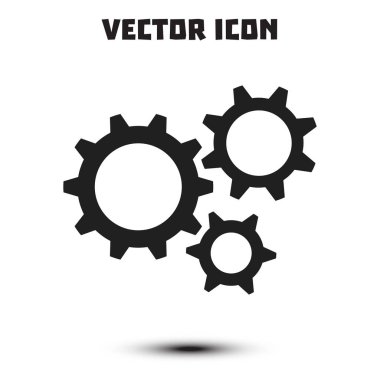 Renkli arka plan üzerinde dişli simgeler