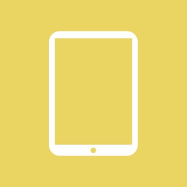 Modern dijital tablet Pc simgesi. Düz tasarım simgesi. 