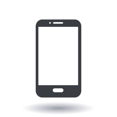 Smartphone simge vektör Illustration. Düz tasarım stili. 
