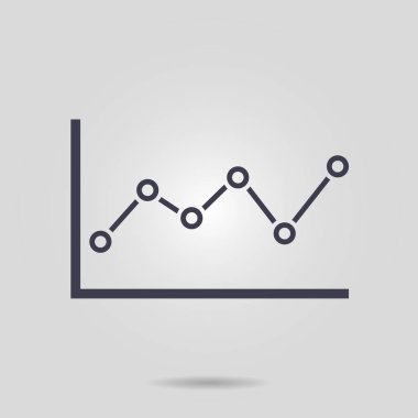 Grafik grafik simgesi. Diyagram simgesi. Düz tasarım stili.